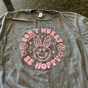 XL GRAY COTTON EASTER TSHIRT
